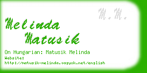 melinda matusik business card